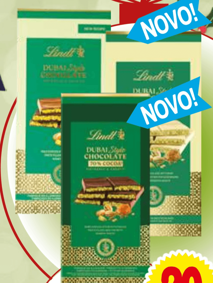 Čokolada na dubajski način Lindt 145 g, bela ali mlečna 150 g - Akcija v trgovini E.Leclerc