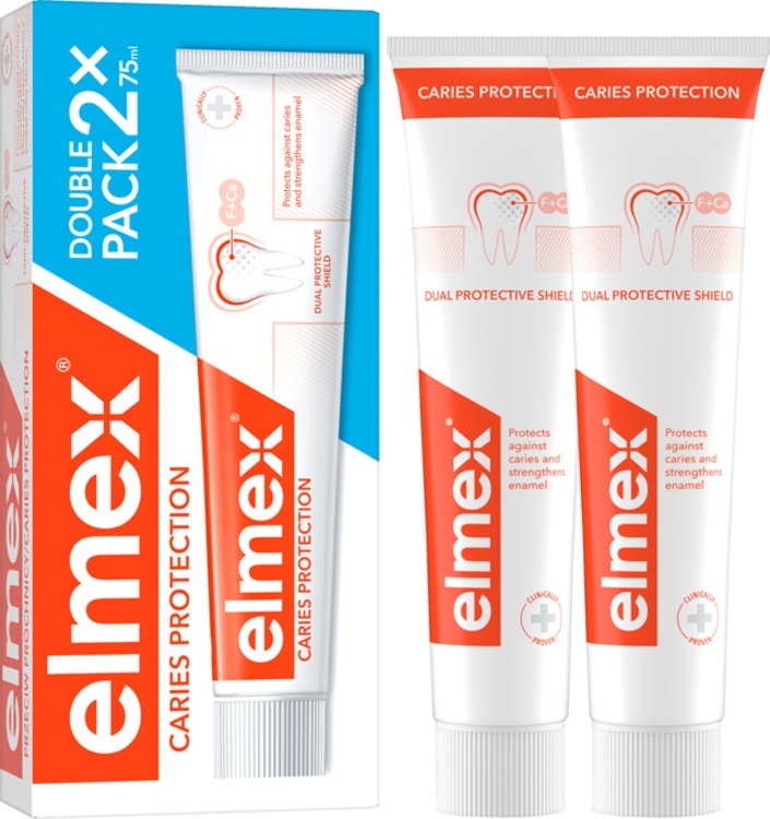 Zobna pasta Elmex Sensitive ali Caries Protection DUOPACK 2x75 ml - Akcija v trgovini Spar