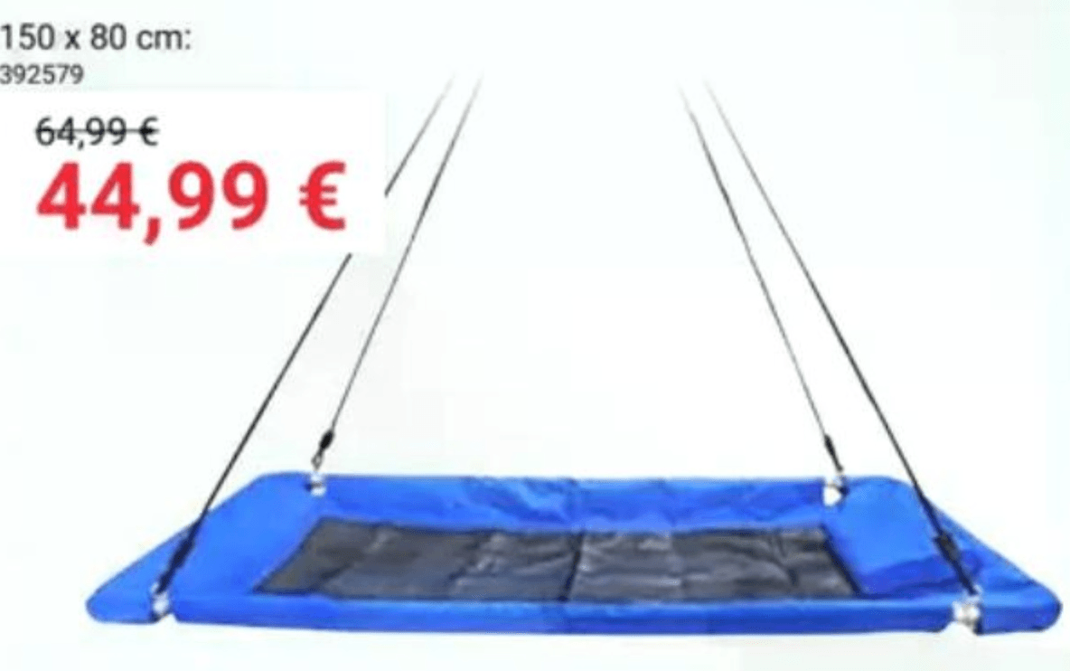 Gugalnica 150 x 80 cm - Akcija v trgovini Pevex