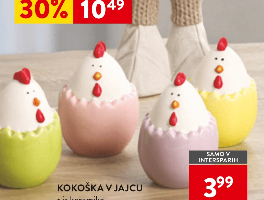 Kokoška v jajcu - Akcija v trgovini Spar