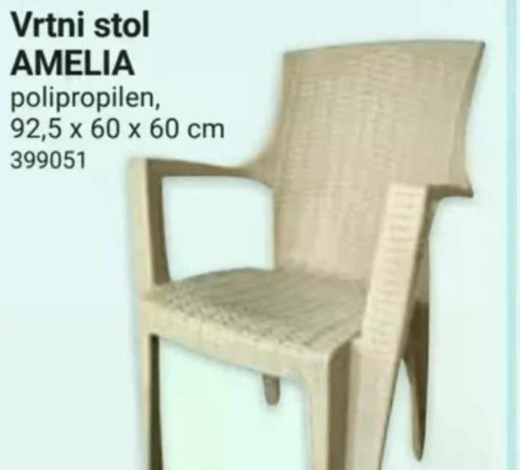 Vrtni stol AMELIA - Akcija v trgovini Pevex