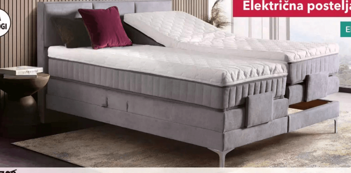 Električna postelja BERGAMO 160x200cm - Akcija u trgovini Harvey Norman