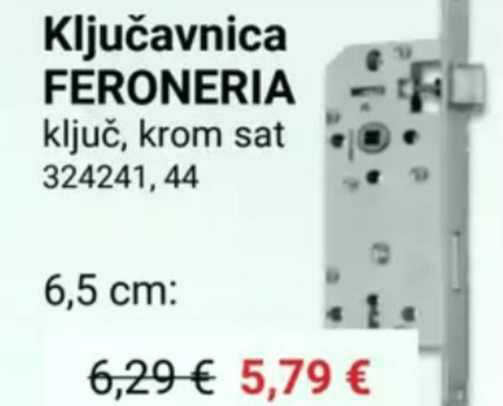 Ključavnica Feroneria - Akcija v trgovini Pevex