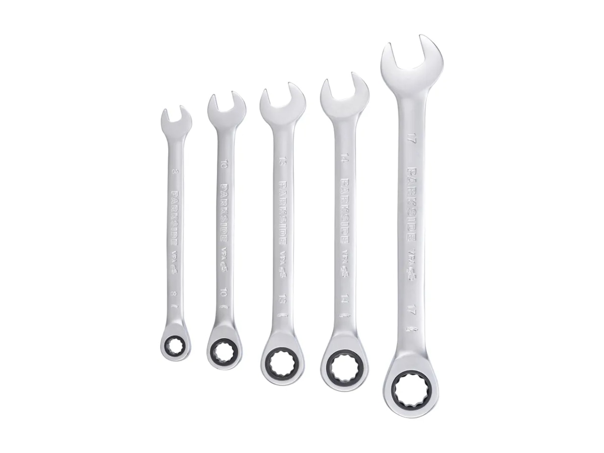 PARKSIDE Komplet viličasto-obročnih ključev z ragljo 5-delni - Akcija v trgovini Lidl