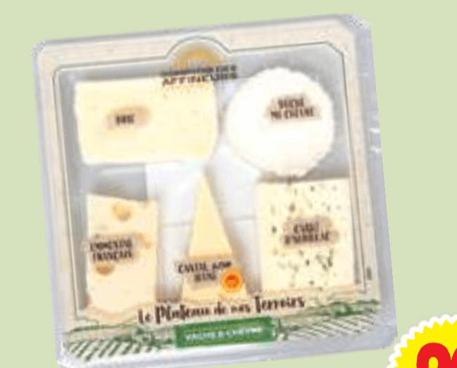 Izbor 5 vrst sira 400 g - Akcija v trgovini E.Leclerc