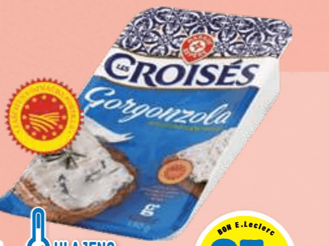 Les Croisés sir Gorgonzola 150 g Akcija v trgovini E.Leclerc