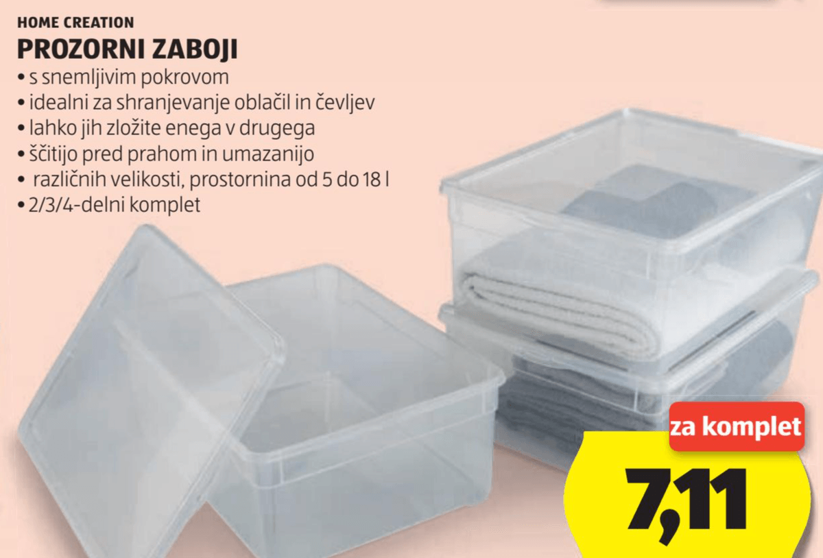 Prozorni zaboji Home Creation - Akcija v trgovini Hofer