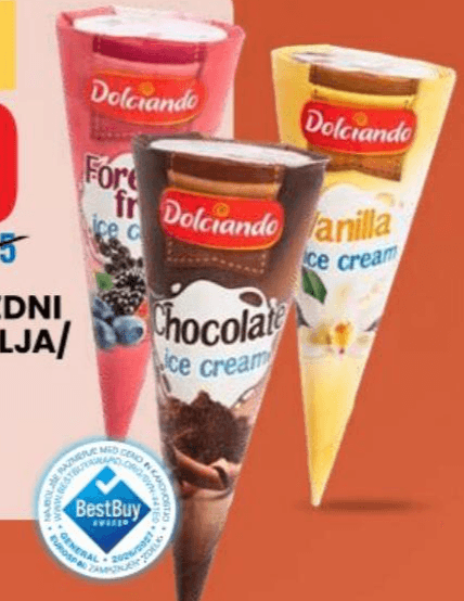Dolciando Kornet 67 g Akcija v trgovini Eurospin