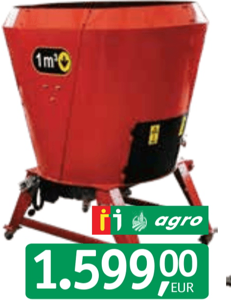 Mešalni voz za krmila 1 m³ - Akcija v trgovini Jager