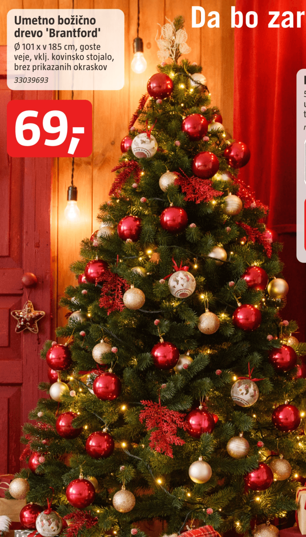 Umetno božično drevo 'Brantford' - Akcija v trgovini Bauhaus