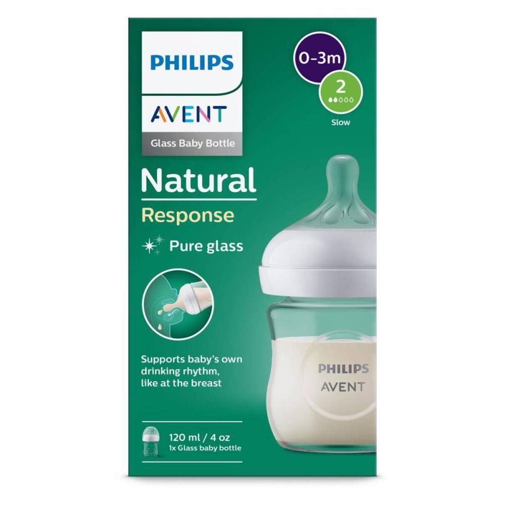 PHILIPS Avent Natural Response steklena steklenička 120 ml - Akcija v trgovini Dm