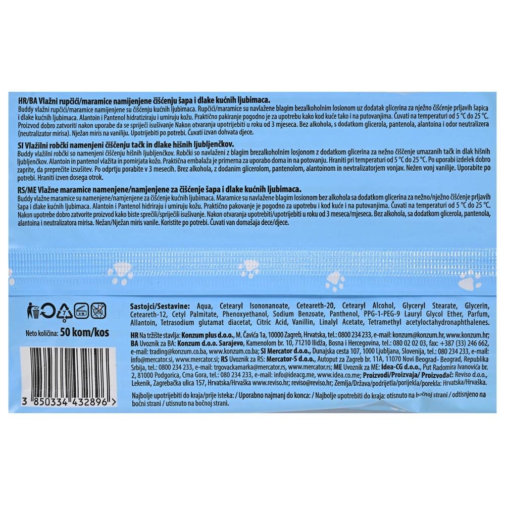 Buddy Vlažilni robčki 50/1 - Akcija v trgovini Mercator