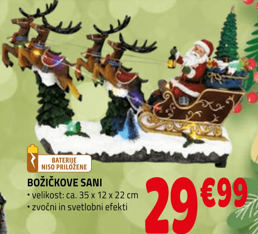 Božičkove sani - Akcija v trgovini E.Leclerc
