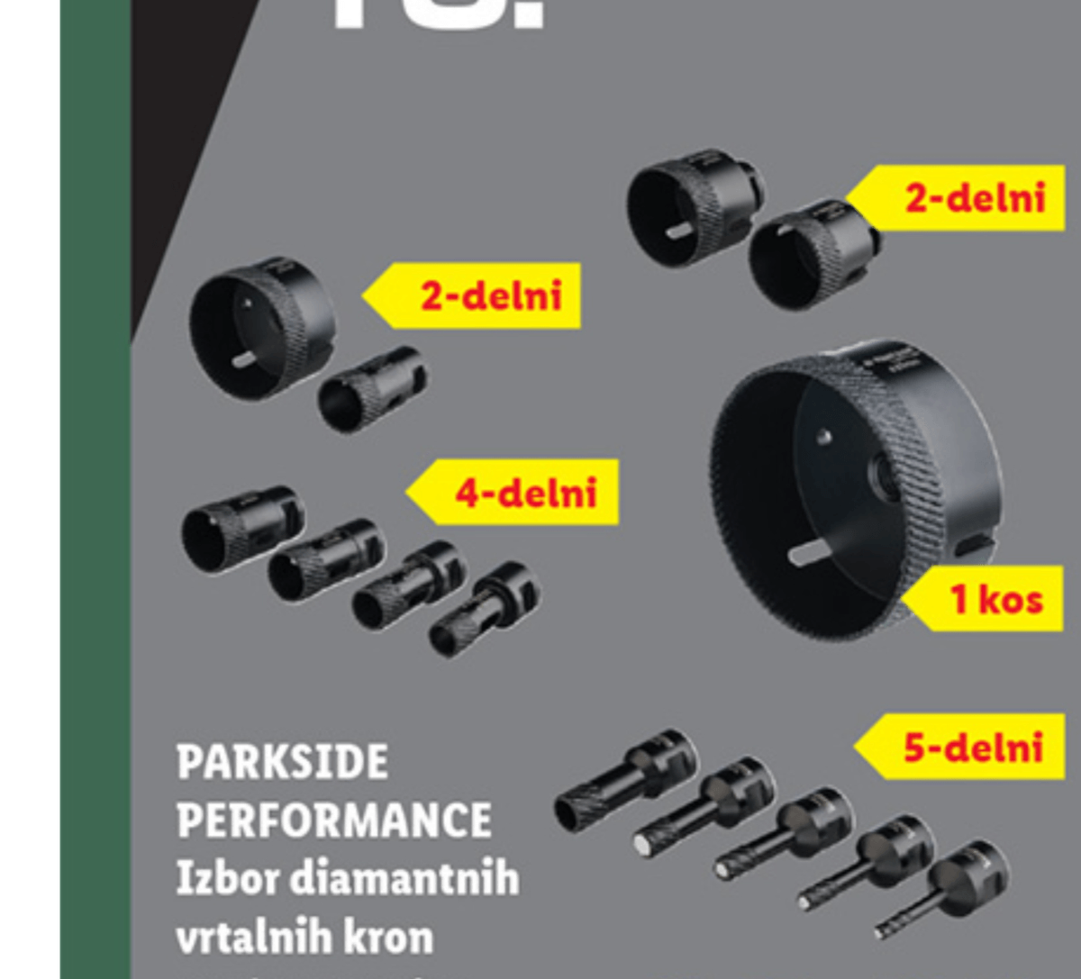 Parkside Performance Izbor diamantnih vrtalnih kron - Akcija u trgovini Lidl