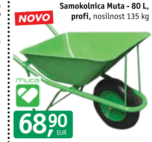 Samokolnica Muta 80 L - Akcija v trgovini Jager
