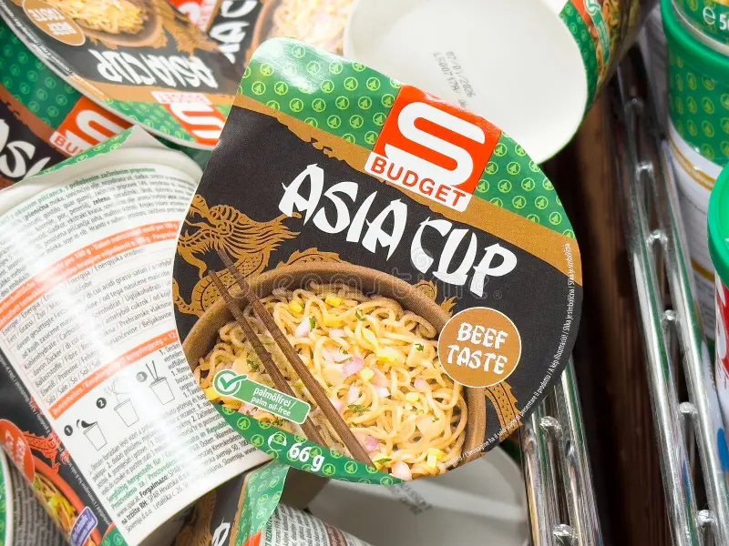 S Budget Asia Cup instant rezanci 72 g S-BUDGET Akcija v trgovini Spar