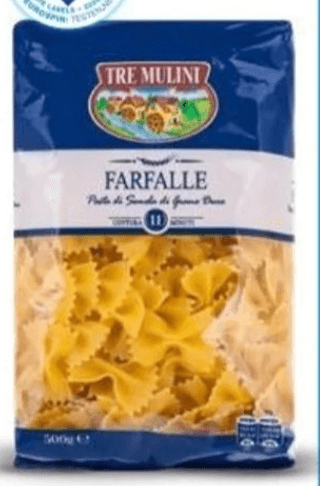 Testenine Metuljčki 500 g TRE MULINI - Akcija v trgovini Eurospin