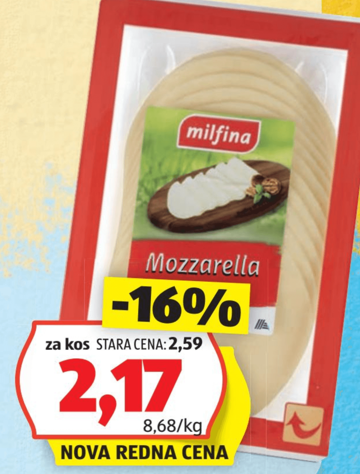 Mozzarella 250 g MILFINA - Akcija v trgovini Hofer