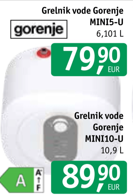 Grelnik vode Gorenje MINI5-U 6,101 L - Akcija v trgovini Jager
