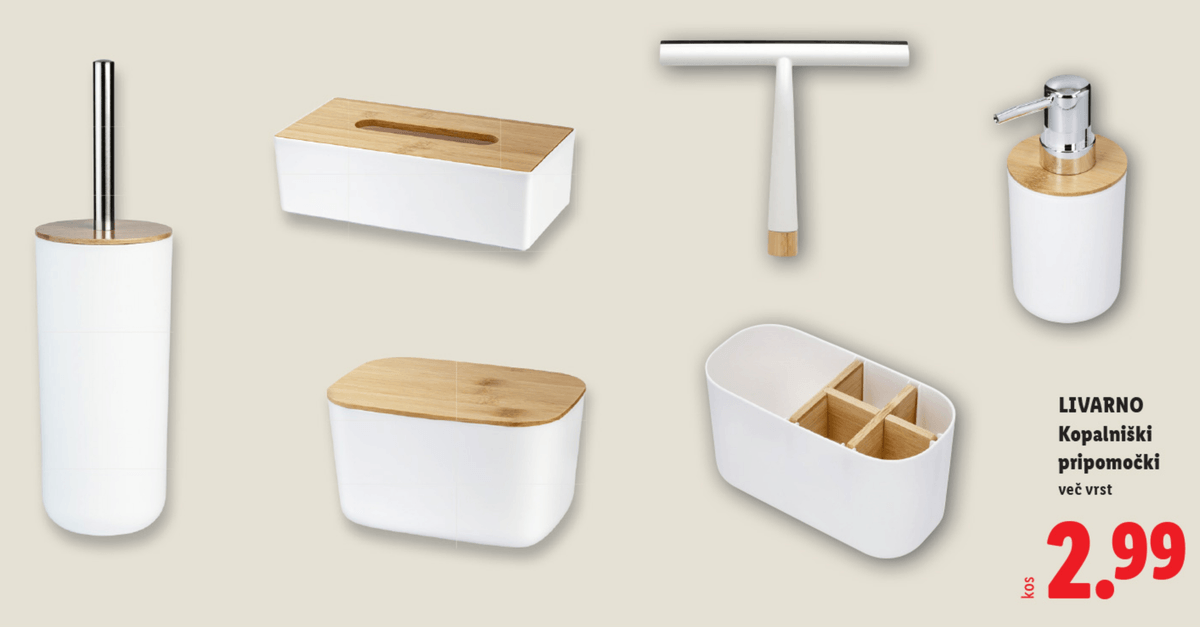 LIVARNO Kopalniški pripomočki - Akcija v trgovini Lidl