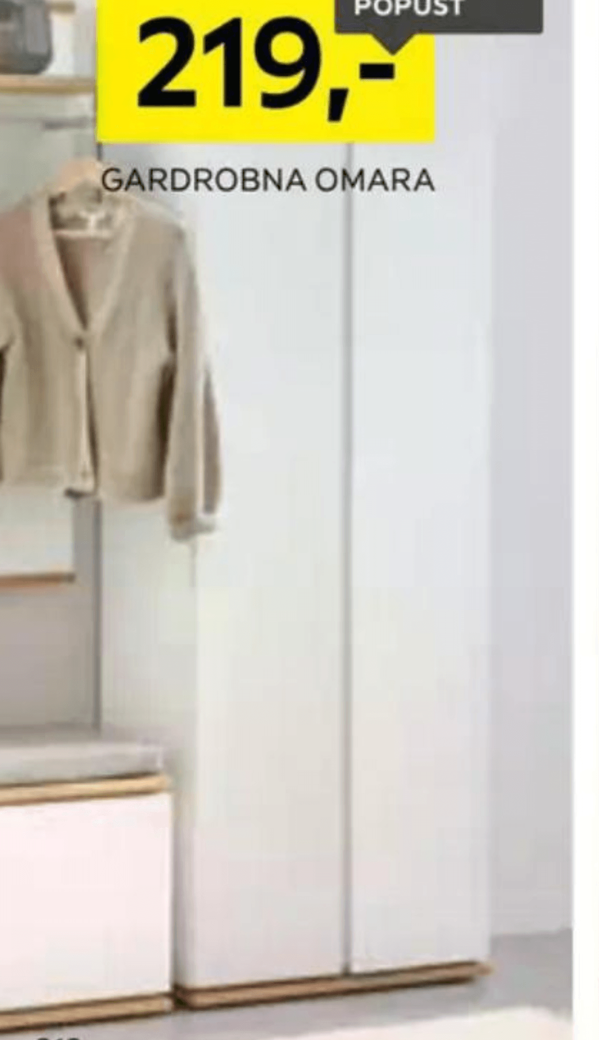 Xora Garderobna omara - Akcija v trgovini Lesnina