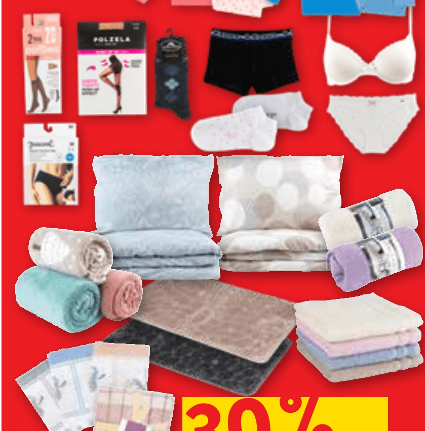 Tekstil za dom, spodnje perilo, pižame in nogavice - Akcija v trgovini Spar