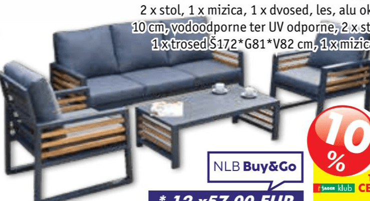 Vrtna garnitura Colmar - Akcija v trgovini Jager