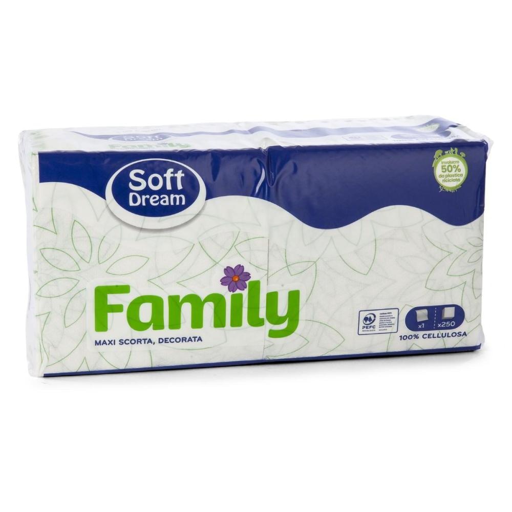 Papirnate serviete Soft Dream Family 250 kosov - Akcija v trgovini Eurospin