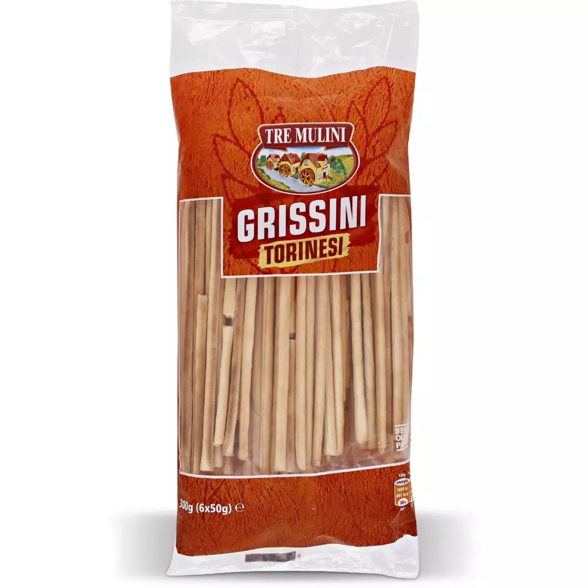 Tre Mulini grissini Torinesi 6 x 50 g Akcija v trgovini Eurospin