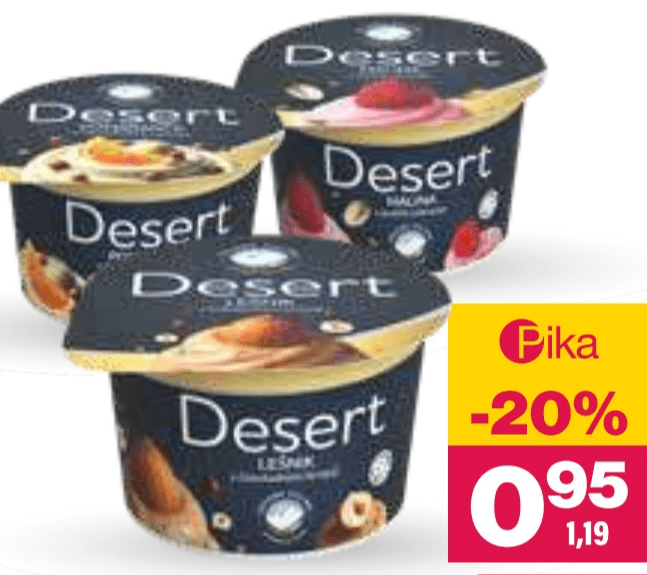 Jogurtov desert Zelene Doline 150 g - Akcija v trgovini Mercator