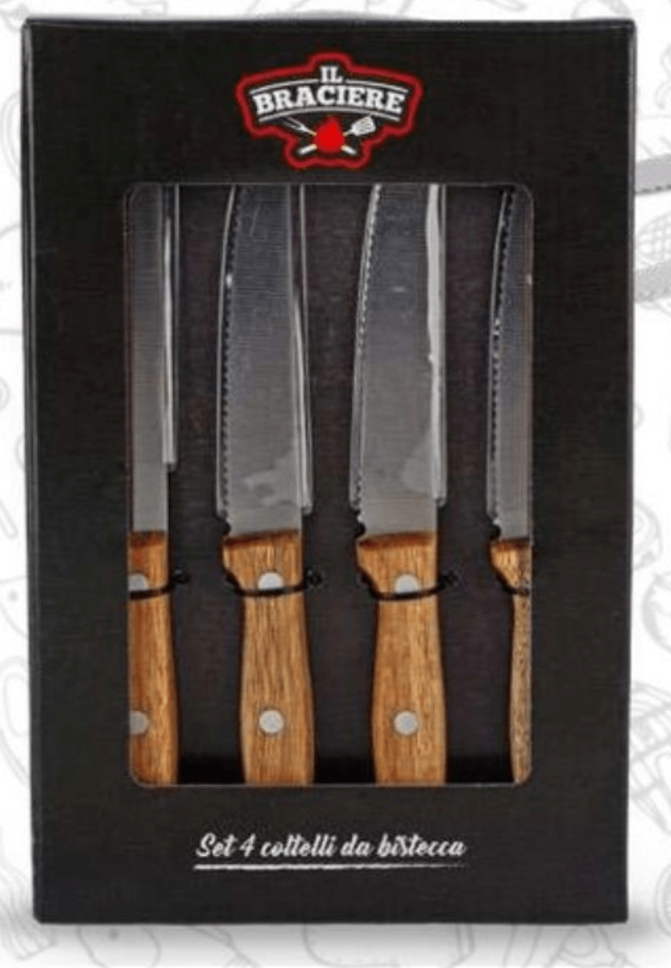IL BRACIERE Komplet 4 nožev za steake 4 kom - Akcija v trgovini Eurospin