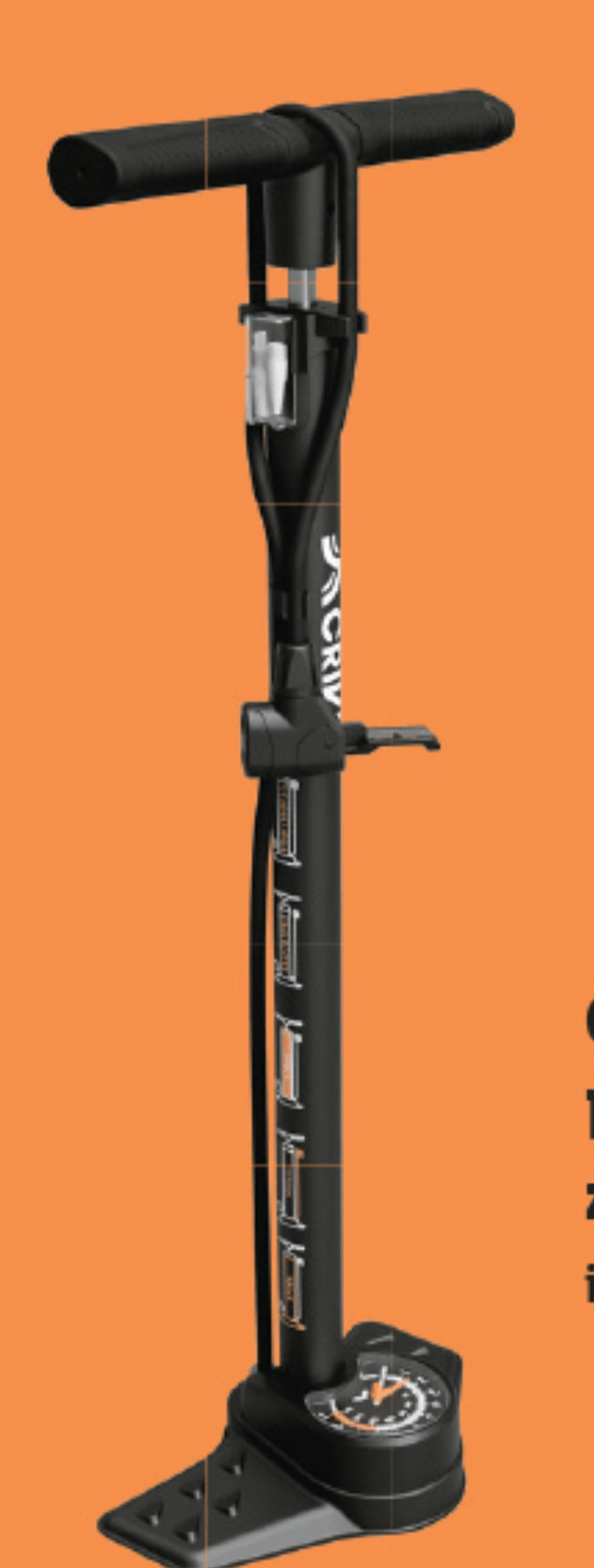 CRIVIT Pokončna tlačilka za zrak XL z manometrom - Akcija v trgovini Lidl