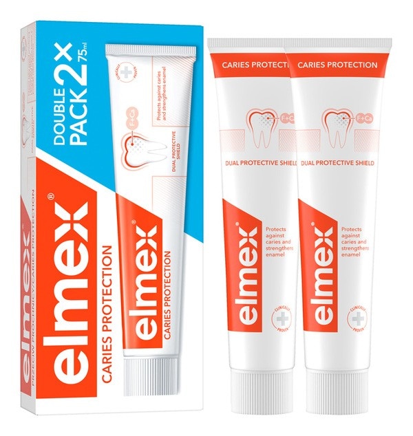 Elmex Sensitive ali Caries Protection zobna pasta 2 x 75 ml Akcija v trgovini Spar