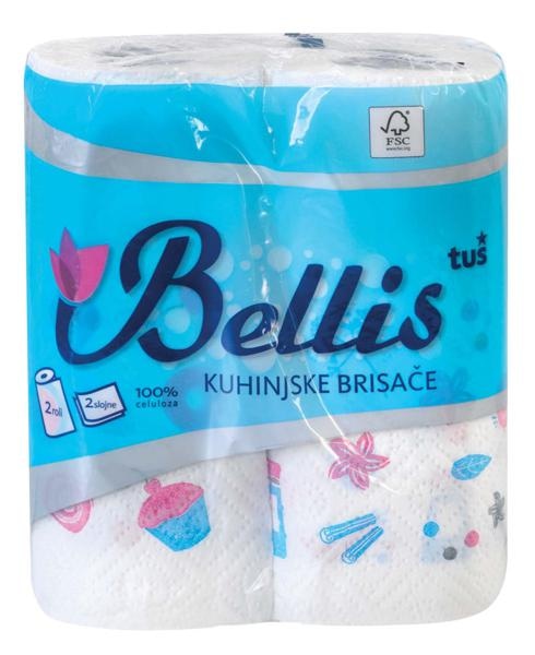 Kuhinjske brisače Bellis 2/1 - Akcija v trgovini Tuš