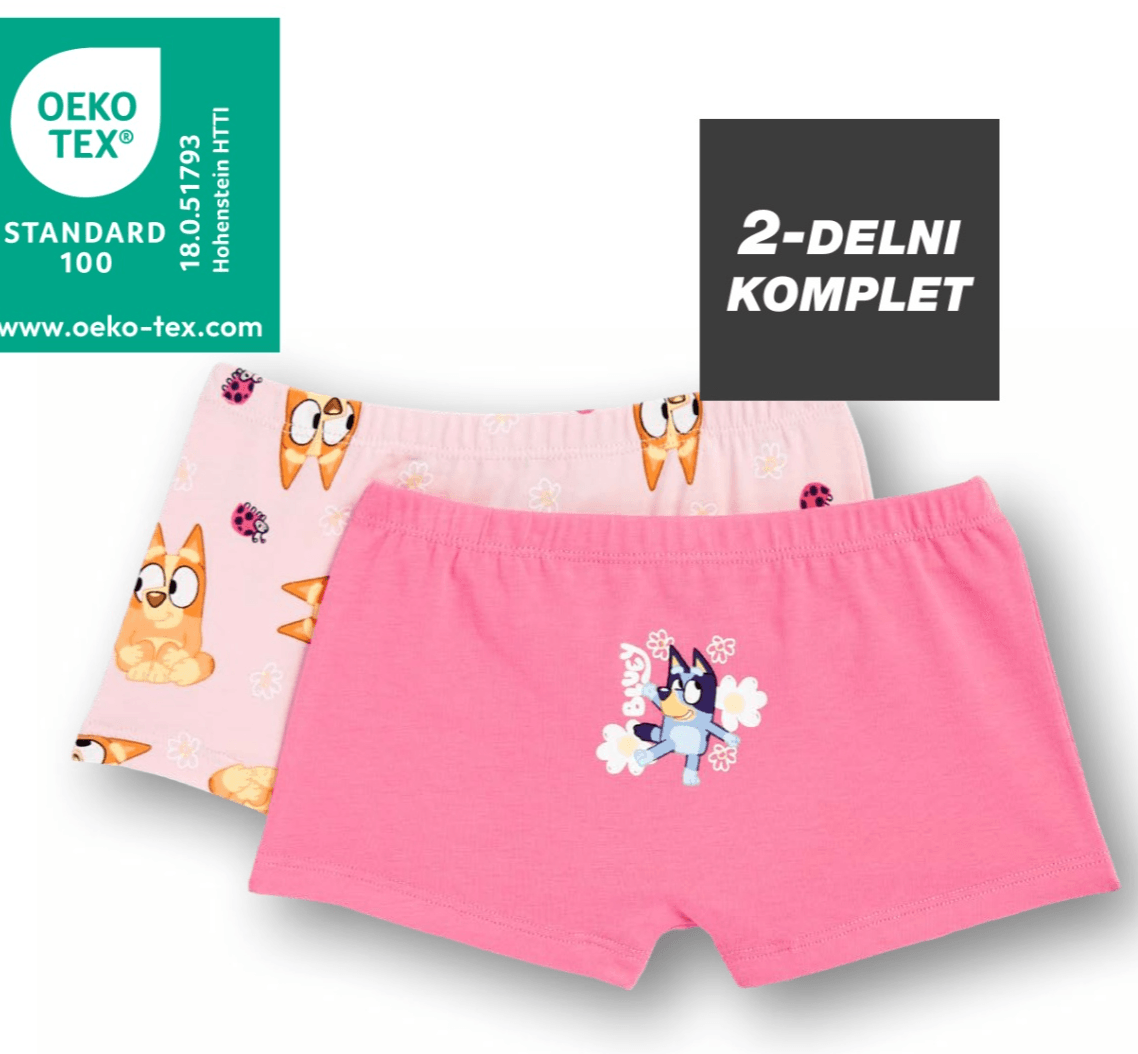 Dekliške spodnjice Bluey 2 kom - Akcija v trgovini Kik