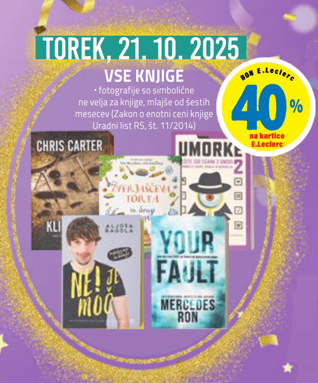 Vse knjige - Akcija v trgovini E.Leclerc