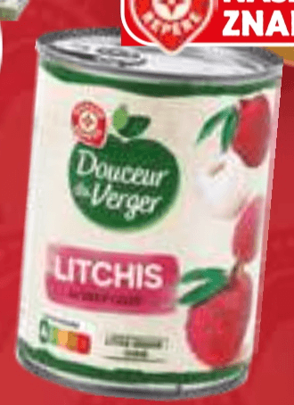 Liči v kompotu Douceur du Verger 565 g - Akcija v trgovini E.Leclerc
