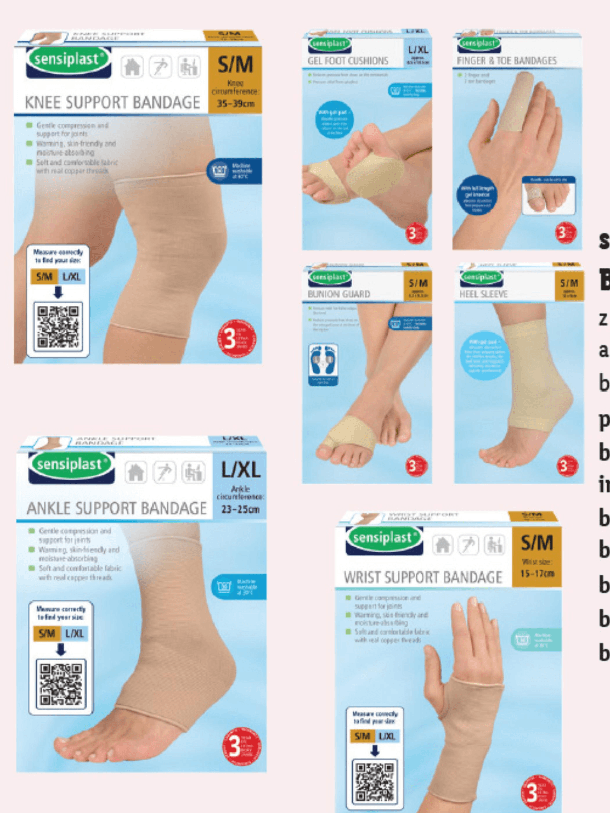 SENSIPLAST Bandaža za koleno/zapestje/gleženj - Akcija v trgovini Lidl