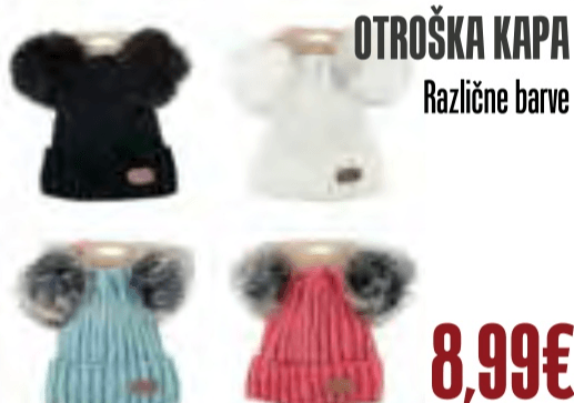 Otroška kapa - Akcija v trgovini Jager