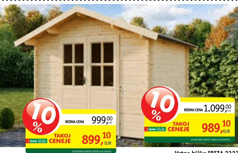 Vrtna hiška IBIZA 2323 - Akcija v trgovini Jager