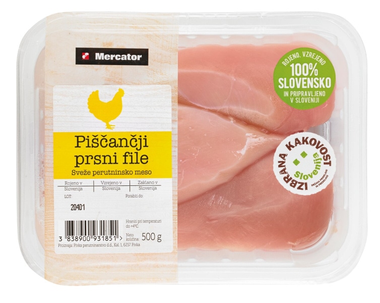 Mercator Piščančji prsni file - Akcija v trgovini Mercator