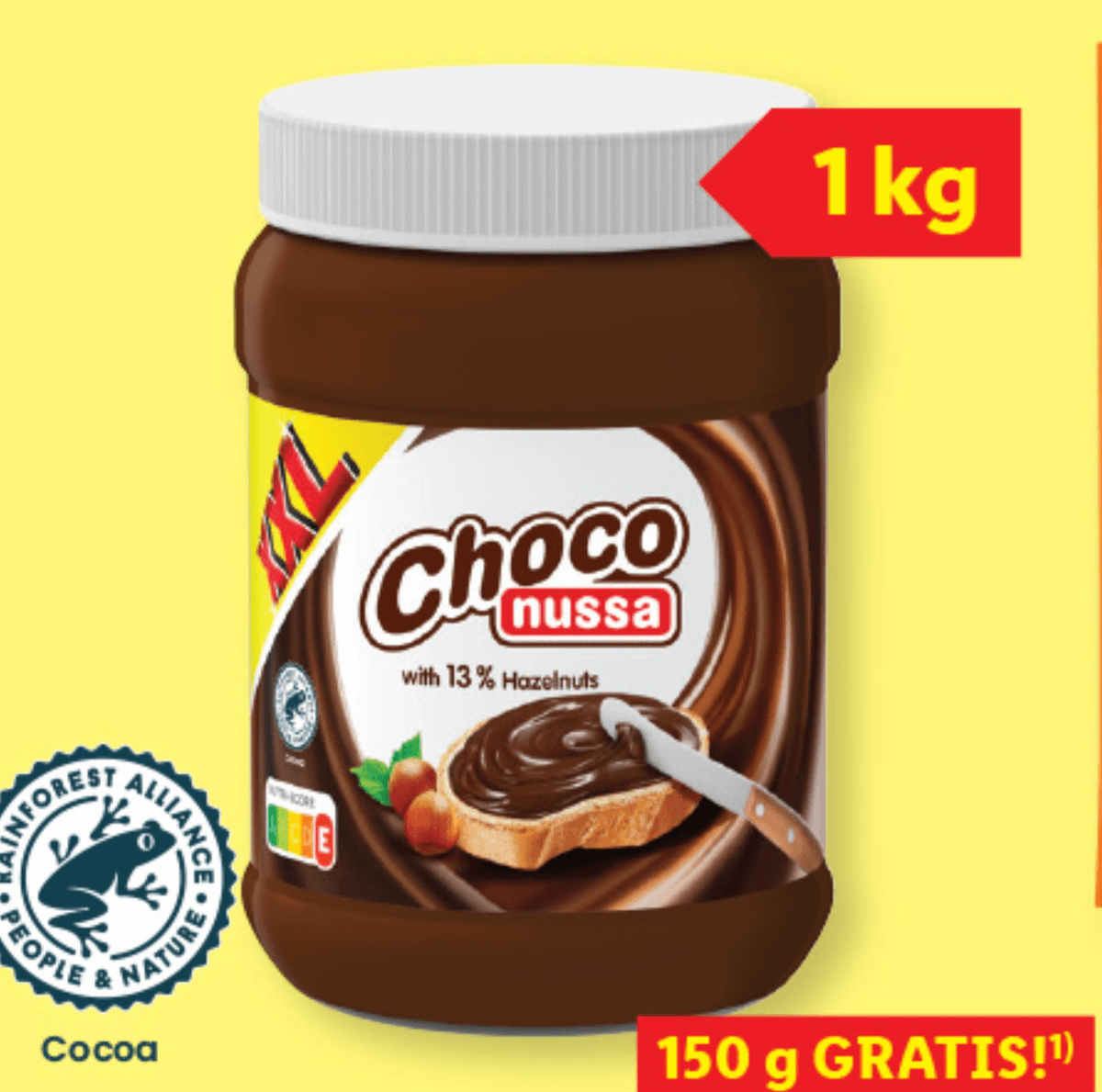 Choco Nussa Namaz z lešniki in kakavom 1 kg - Akcija v trgovini Lidl