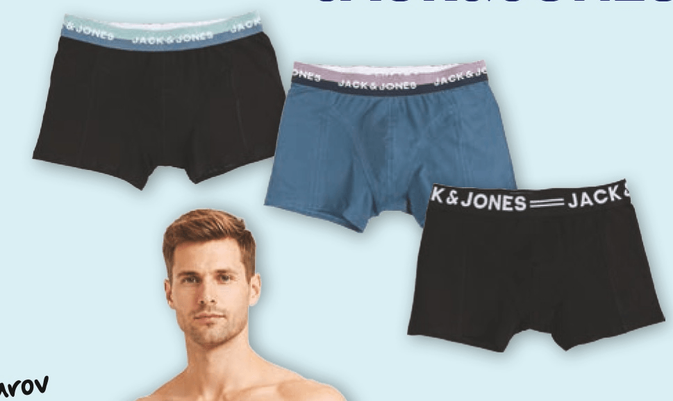 Moške spodnje hlače Boxer 3 kosi Jack & Jones - Akcija v trgovini Spar