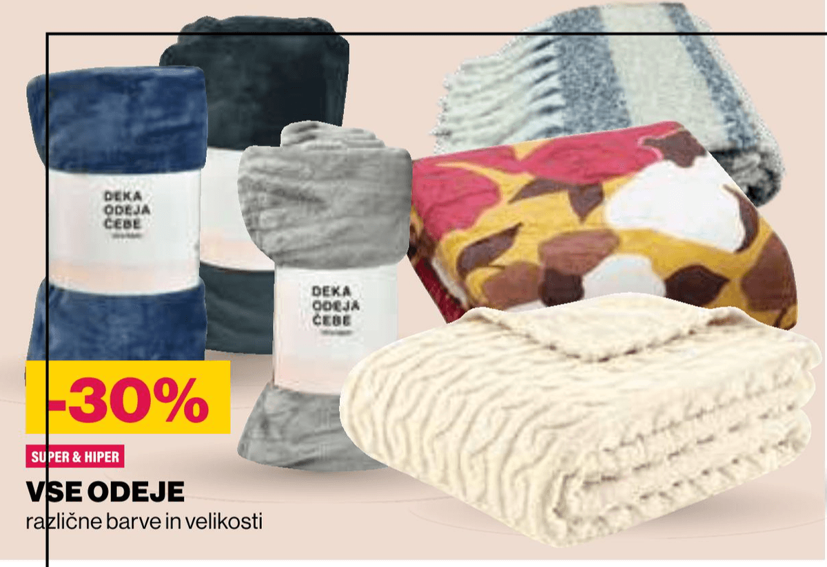 Vse odeje - Akcija v trgovini Mercator