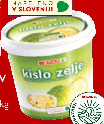 Slovensko kislo zelje 1 kg SPAR - Akcija v trgovini Spar