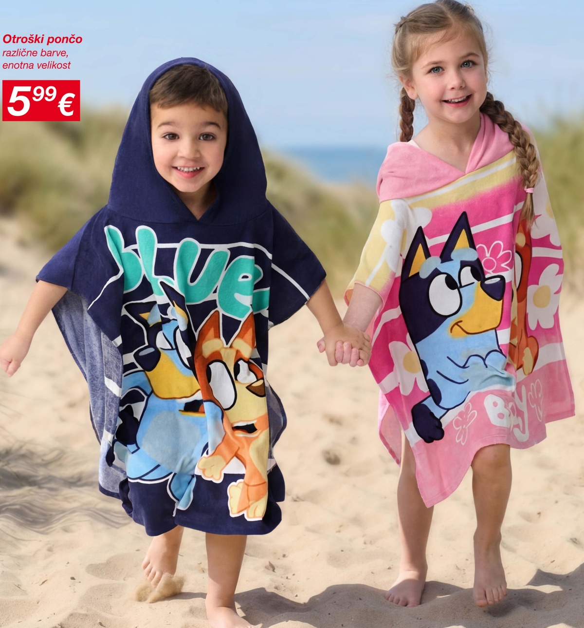 Otroški pončo Bluey - Akcija v trgovini Kik