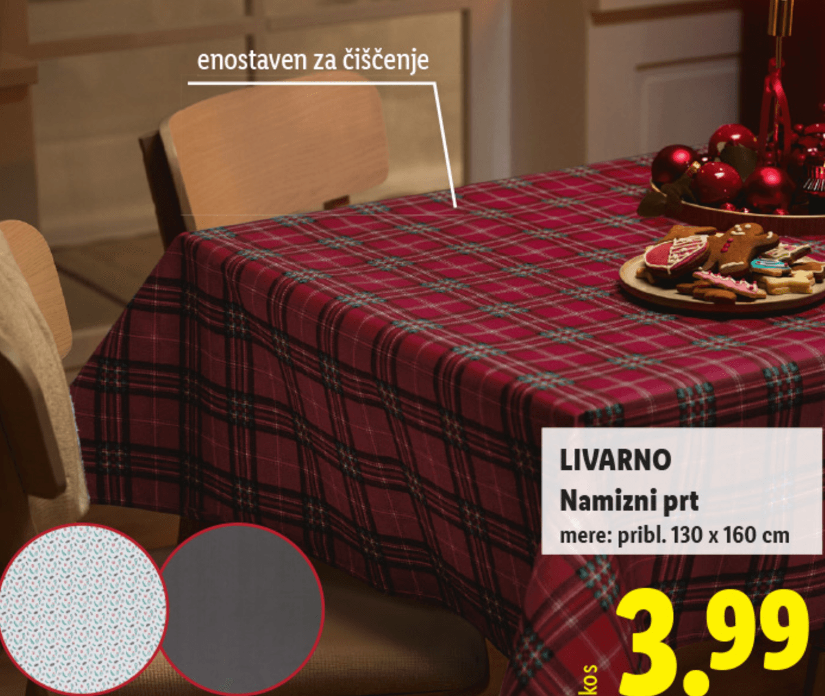 LIVARNO Namizni prt - Akcija v trgovini Lidl