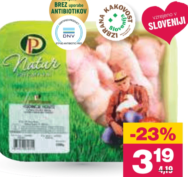 Piščančje Peruti PP Natur Premium 500 g - Akcija v trgovini Mercator