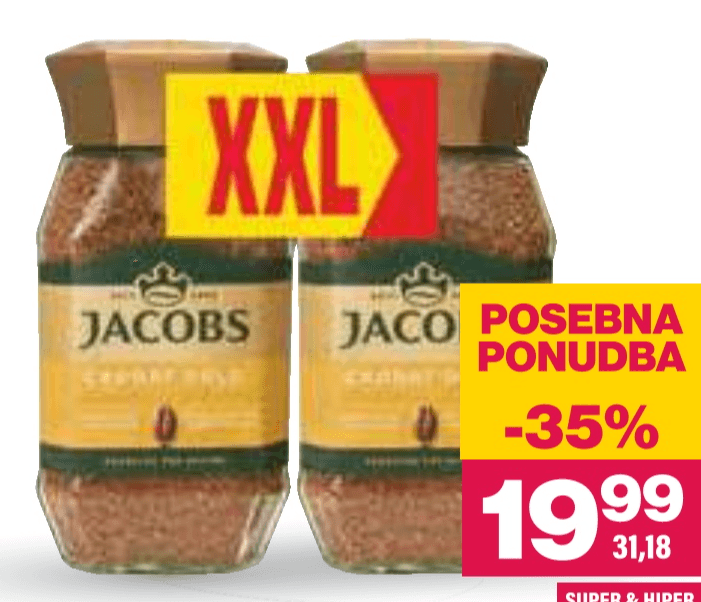 Kava Jacobs 2 x 200 g - Akcija v trgovini Mercator
