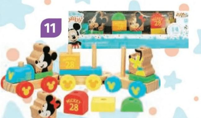 Disney lesena otroška lokomotiva 14 kosov - Akcija v trgovini Mueller